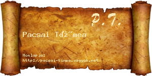Pacsai Tímea névjegykártya